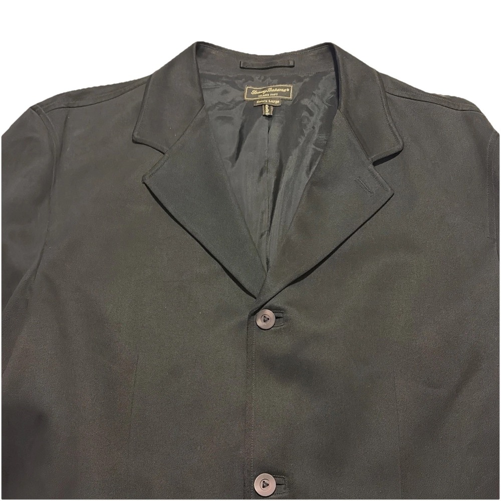 Tommy Bahama Jacket Men XL Island Soft Black 100% Silk Blazer Sport Coat